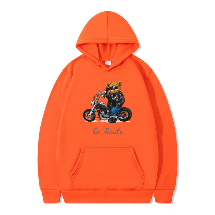 Dame hoodie med unikt bjørne design og afslappet pasform Skovae