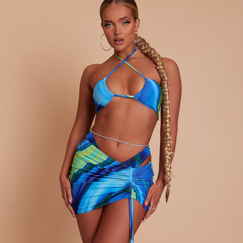 Dame Bikini-sæt med raffinerede snøre detaljer og trendy omslag design Stilla