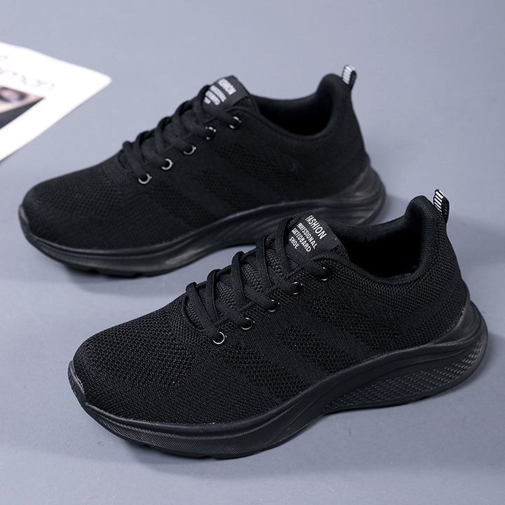 Dame nan let strik-fitness sneakers med sømløst overmateriale, adaptiv EVA-dæmpning og ergonomisk hælpolstring Skovae
