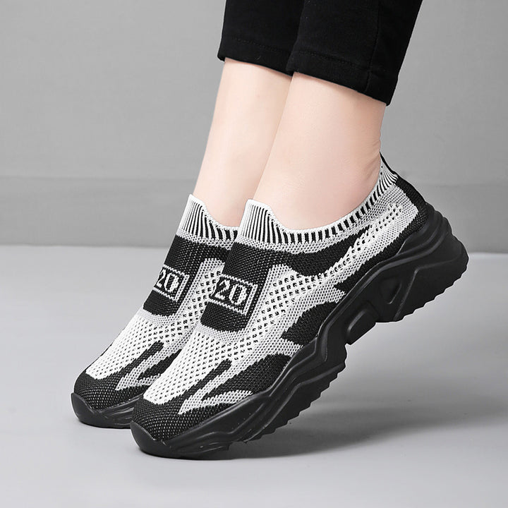 Damer nan sømløs strik-sneaker med sokk-lignende indgang og formet komfortsål Skovae