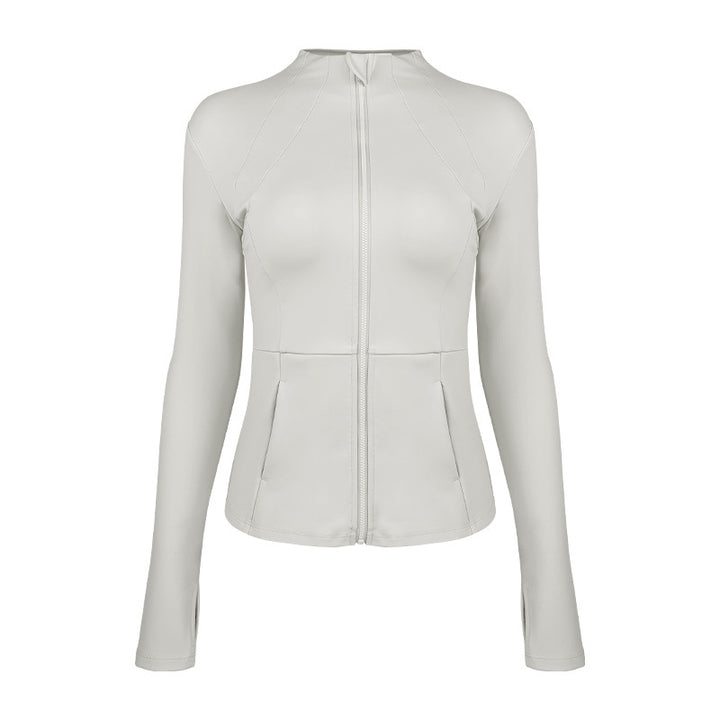 Dame sporty funktionel jakke med elegant snit og praktiske lynlåslommer Stilla