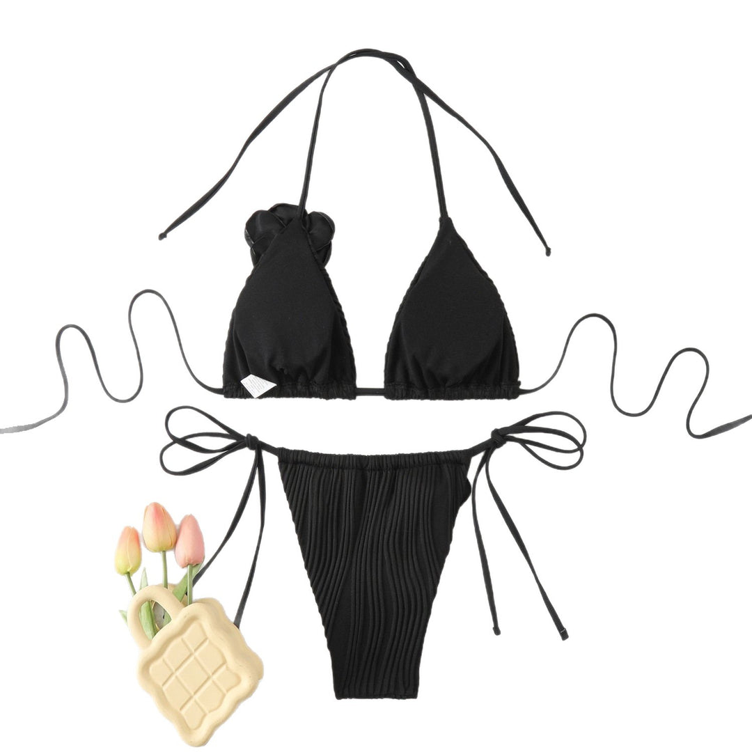 Damer Triangel-Bikini med detaljeret blomstertask Skovae