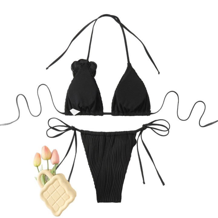 Damer Triangel-Bikini med detaljeret blomstertask Skovae
