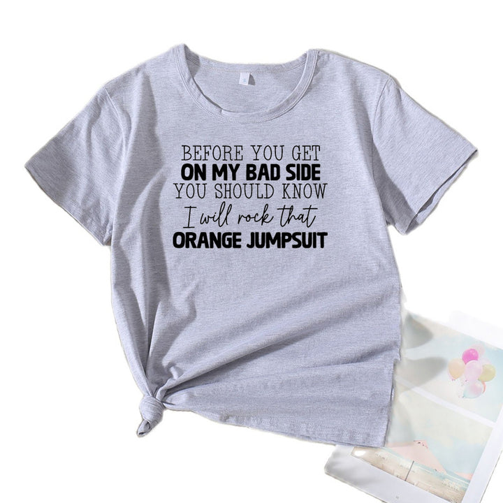Dame kortærmet T-shirt med mærkelig grafik Stilla