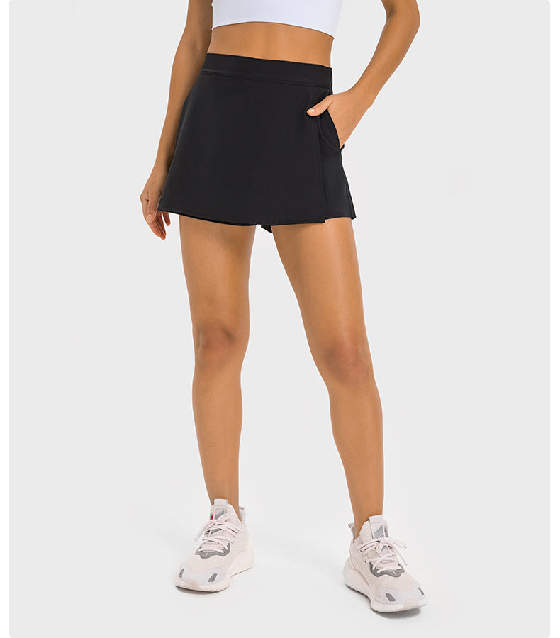 Stilla | Fugtabsende Hurtigtørrende Yoga Skort Med Multifunktionelt Lomme Design