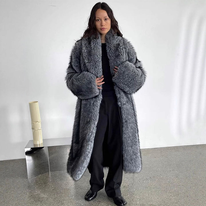 Dame Oversized Künstpelsfrakke Stilla
