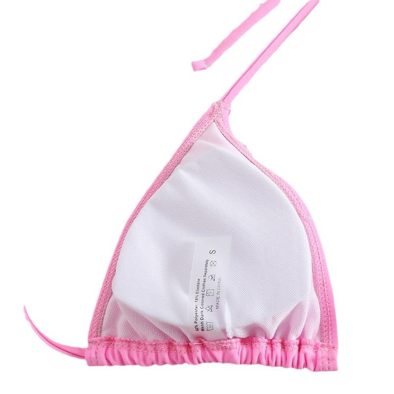 Dame bikini-sæt med legende crop-top og kornet underdel Stilla