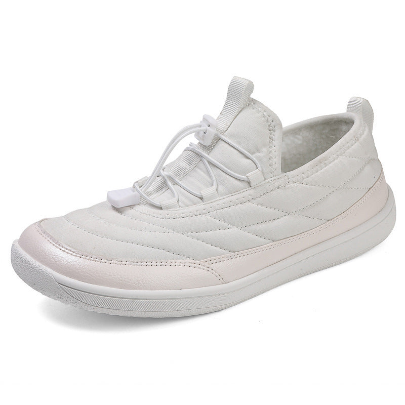 Dame nan gesteppe slip-onsneaker med fleecefor og lynlås Skovae