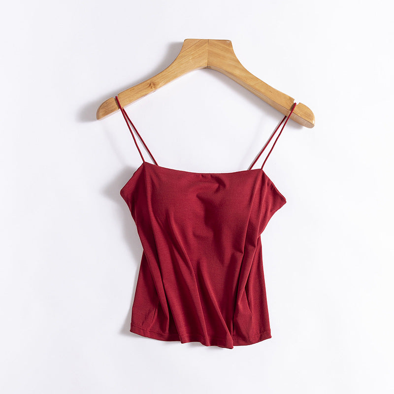 Fru Justerbare Remme Crop Camisole Stilla