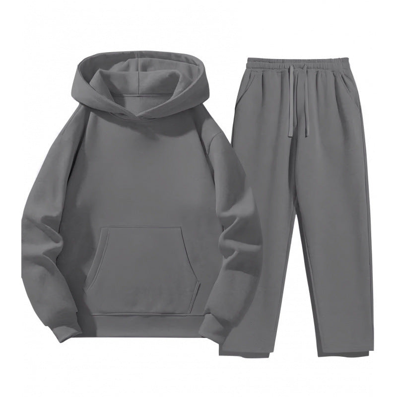 Kvinders Sweat Suit med Komfortabel Hættebluse og Praktiske Joggingbukser Skovae