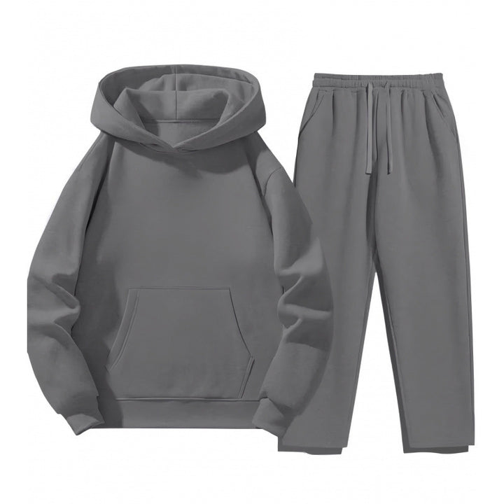 Kvinders Sweat Suit med Komfortabel Hættebluse og Praktiske Joggingbukser Skovae