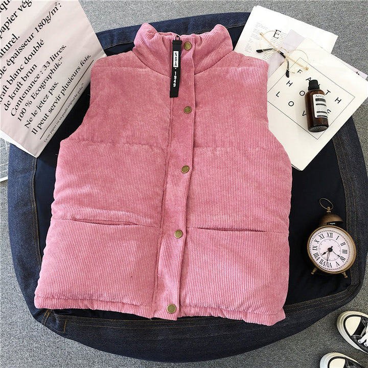 Femme Corduroy Puffer Vest Stilla