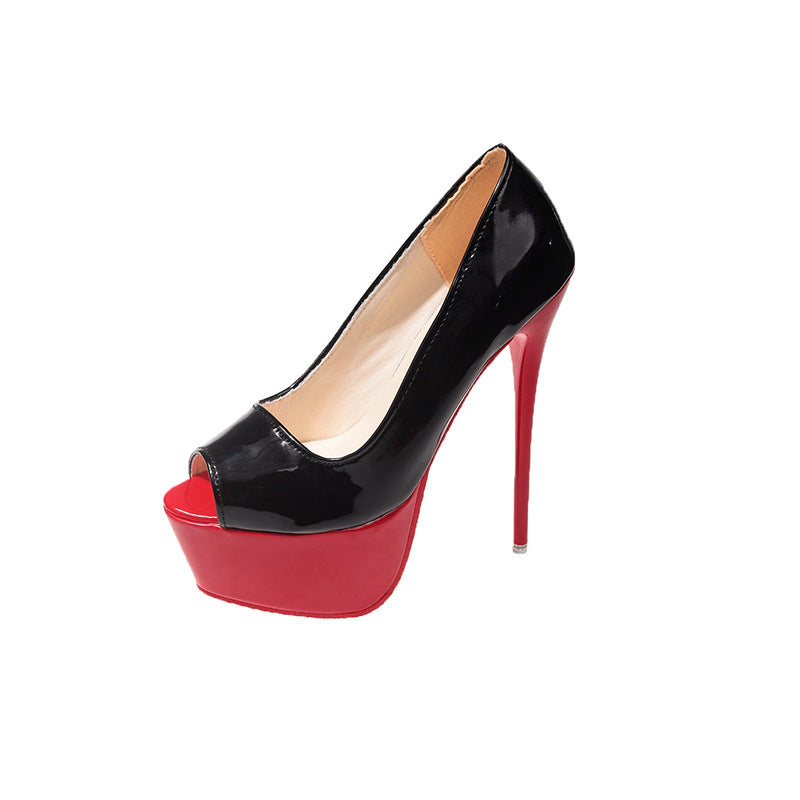 Dame Peeptoe High Heels med platform og høj stiletto-hæl Stilla