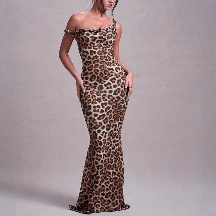 Dame Off-Shoulder Bodycon Maxi Kjole Stilla
