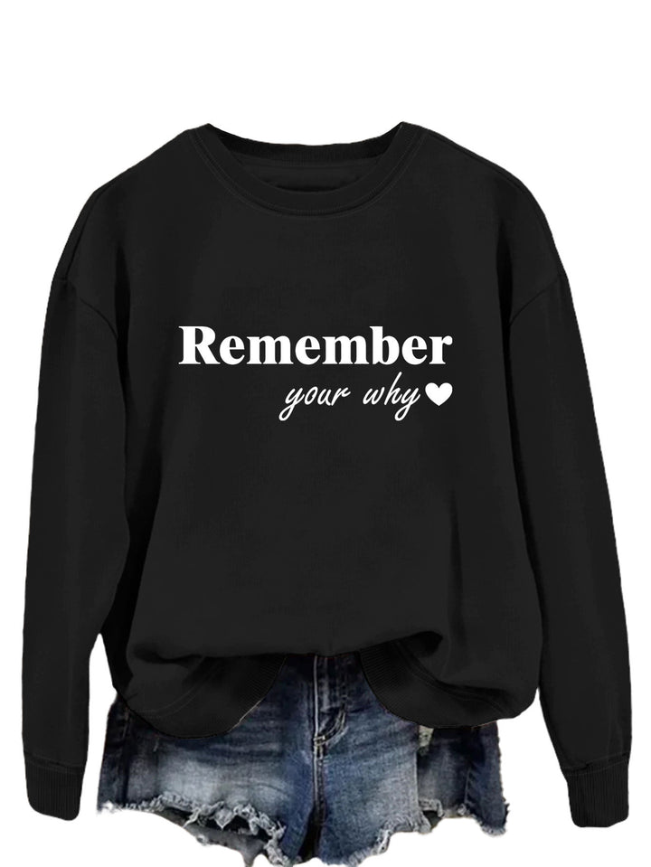 Kvinders sweatshirt med motiverende print og afslappet pasform Stilla