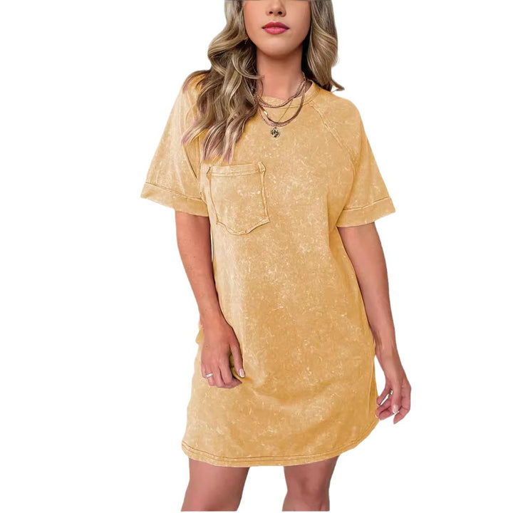 Damer Fritid Pocket T-Shirt Kjole Stilla