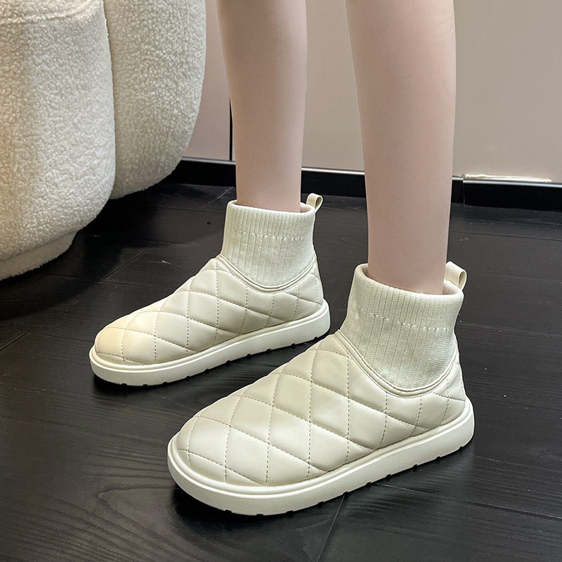Dame step stiefeletter med elastisk bund og skridsikkert sål Stilla