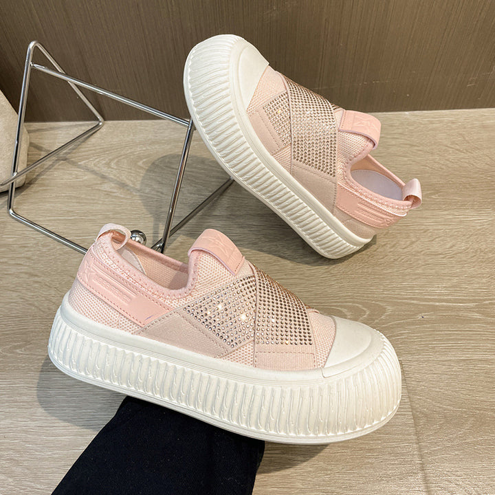 Dame Sneakers med elastiske krydsbånd og skridsikker sål Stilla