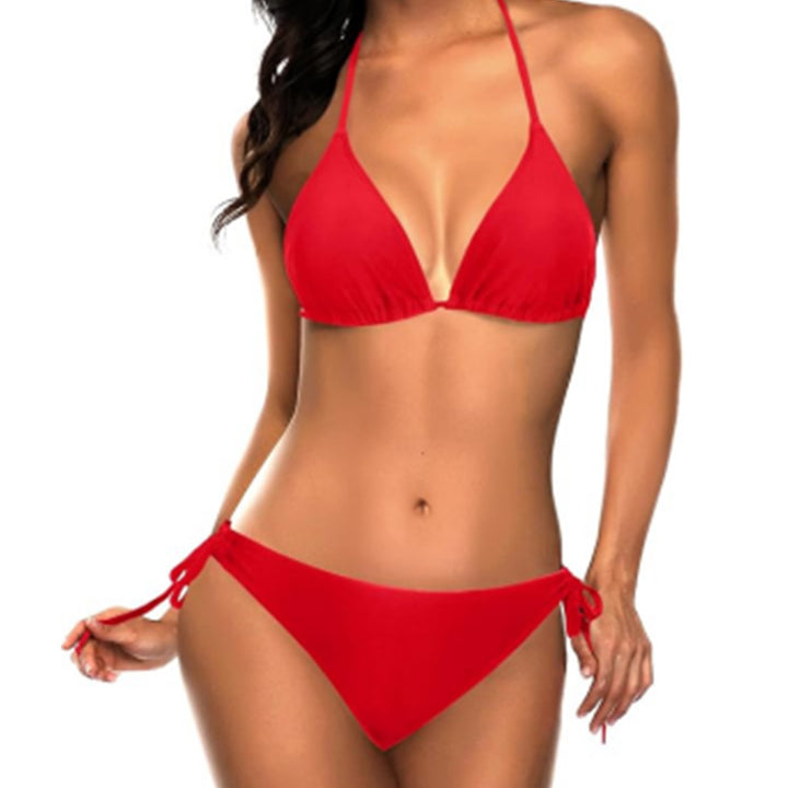Dame Triangel-Bikini-Sæt med justerbare stropper og minimalistisk design Stilla