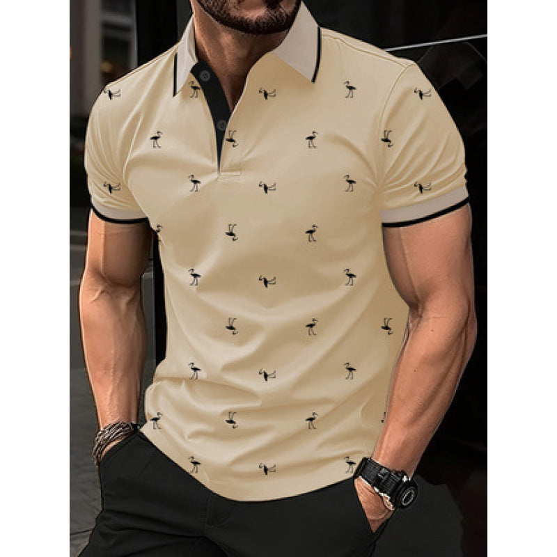 Herrer Fritid Trykt Polo-Shirt Stilla