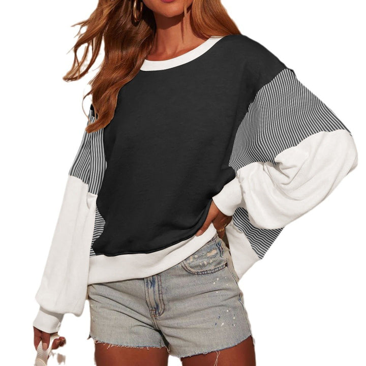 Damer kreativ sweatshirt med asymmetrisk ærmedesign Stilla