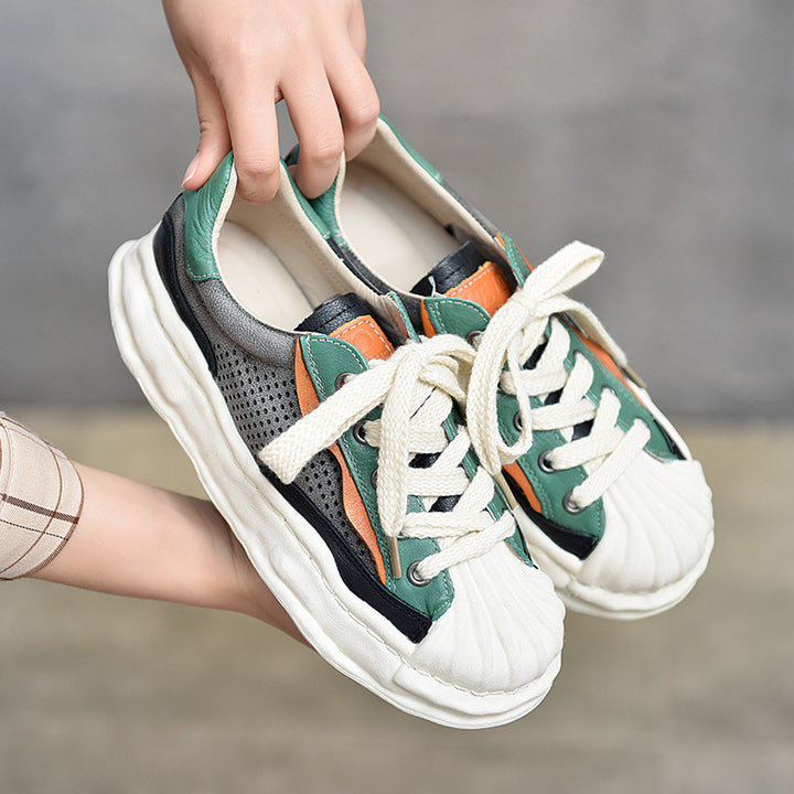 Dame modische sneakers med åndbart netoverflade og dæmpende sål Stilla