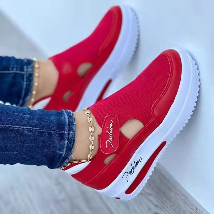 Dame Sporty Slip-On Sneakers med åndbart netmateriale og skridsikker sål Stilla