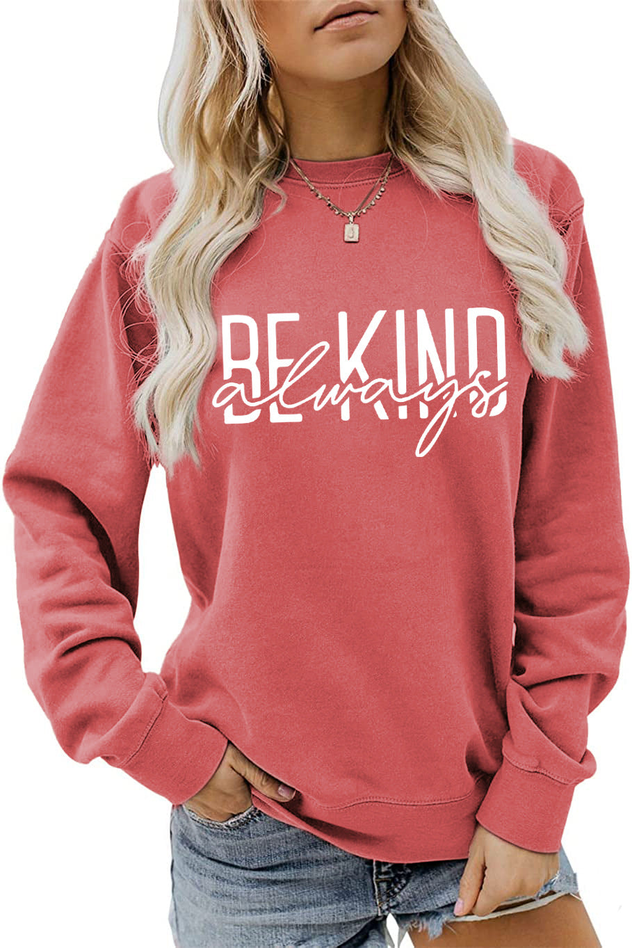 Stilla | O Hals Lange Ærmer Bogstav Print Sweatshirt
