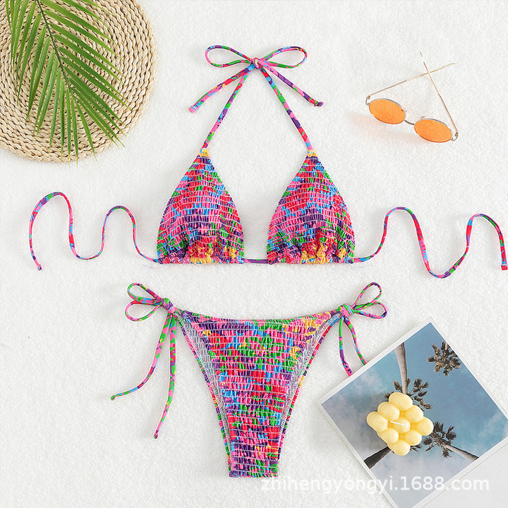 Damer Farverig Triangle-Bikini Skovae