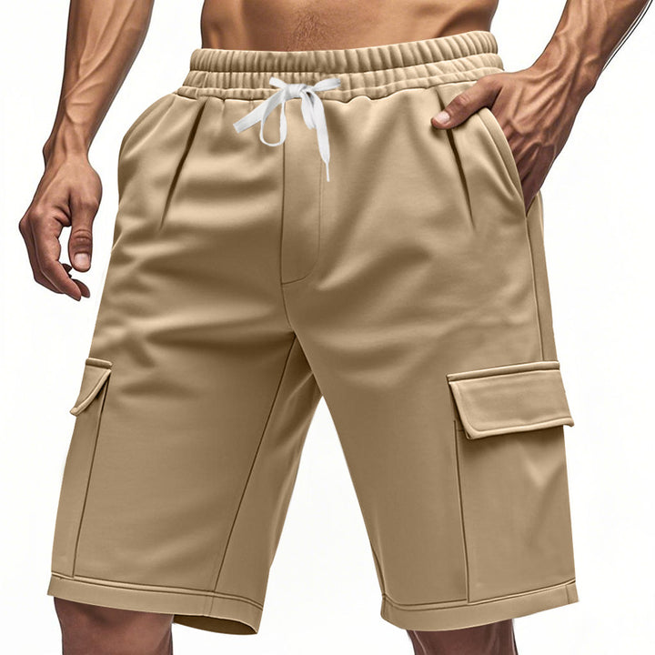 Herrer sporty cargo shorts med elastisk talje og sidelommer Stilla