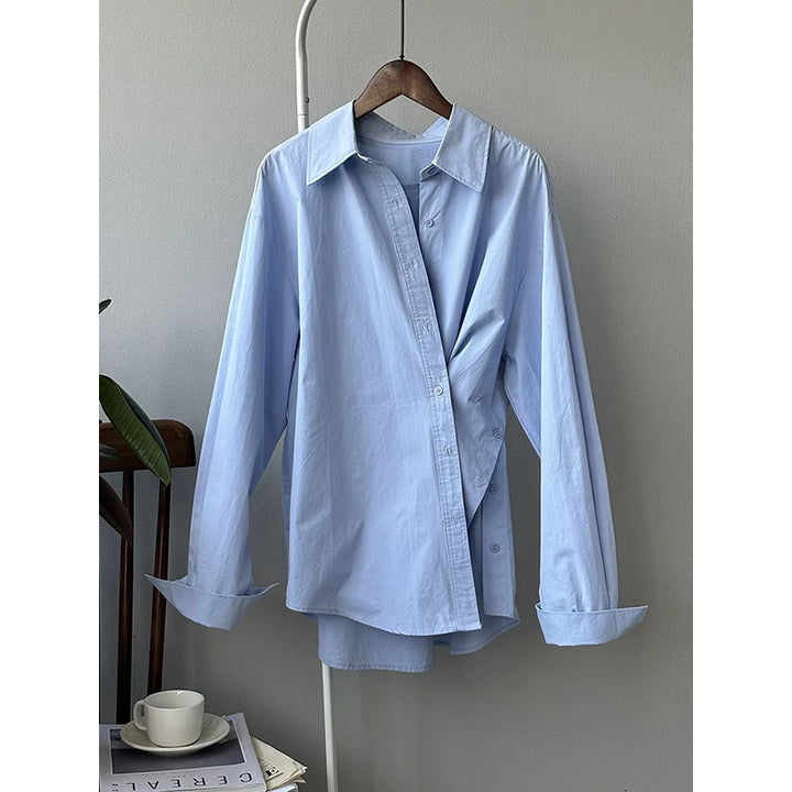 Damer afslappet overshirt-bluse med elegant snit og fine detaljer Stilla
