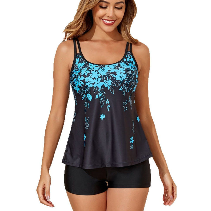 Damer Tankini med floralt design og shorts Skovae