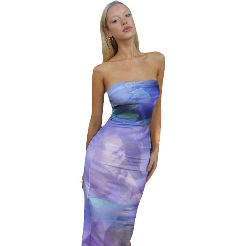 Dame Elegant Strapless Maxikjole Stilla