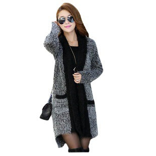 Kvinders Fluffy Cardigan med Praktiske Lommer og Casual Design Stilla
