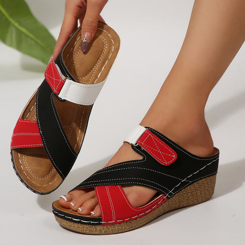 Dame Wedge-sandaler med justerbar rem og komfortabelt fodseng Stilla