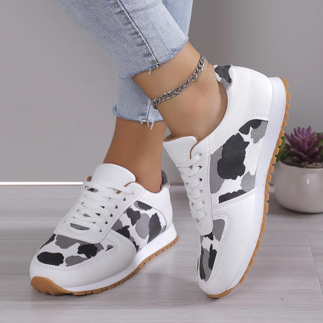 Dame Sporty Sneakers med dyreprint og skridsikker sål Stilla