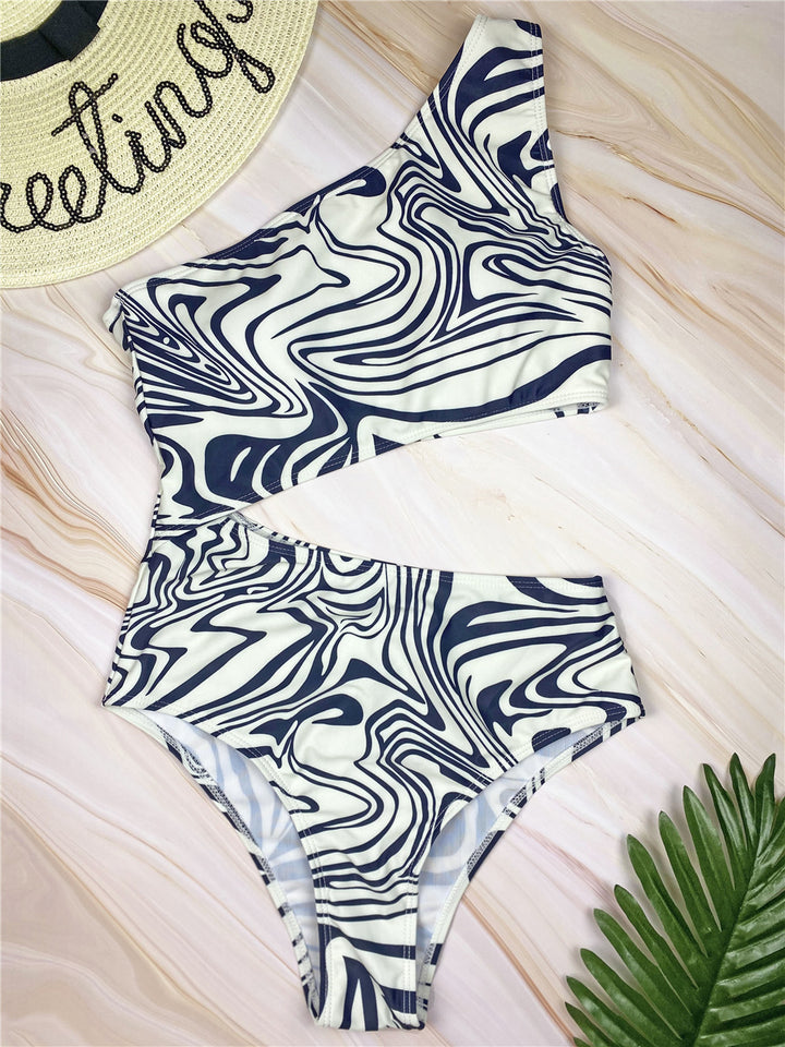 Dame Cut-Out Asymmetrisk Bikini-Sæt Stilla
