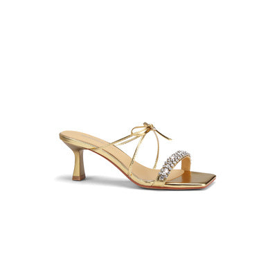 Dame elegante sandaler med glitrende rem og trendy hæl Stilla