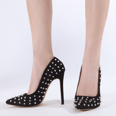 Dame Stiletto Pumps med glitrende strassapplikationer Stilla