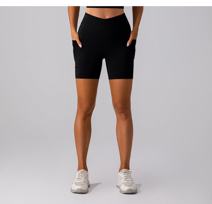 Stilla | Waist Hip Lift Fitness Shorts Dobbelt Sidet Børstet Yoga Bukser Til Kvinder, Slim Fit Sports Bukser