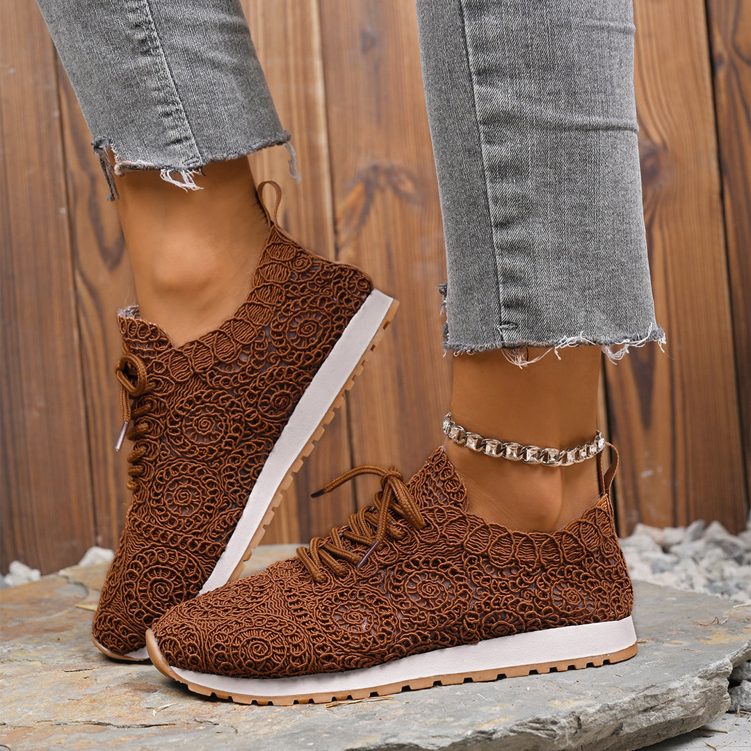 Dame Åndbare Sneakers med trendy mønster Stilla