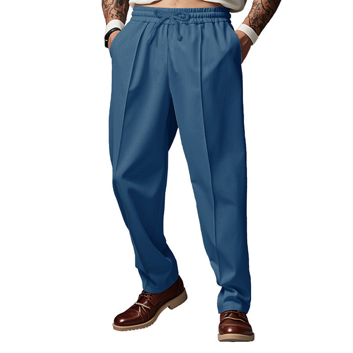 Herrer nan sporty joggingbukser med elastisk talje og forreste midtersøm Skovae