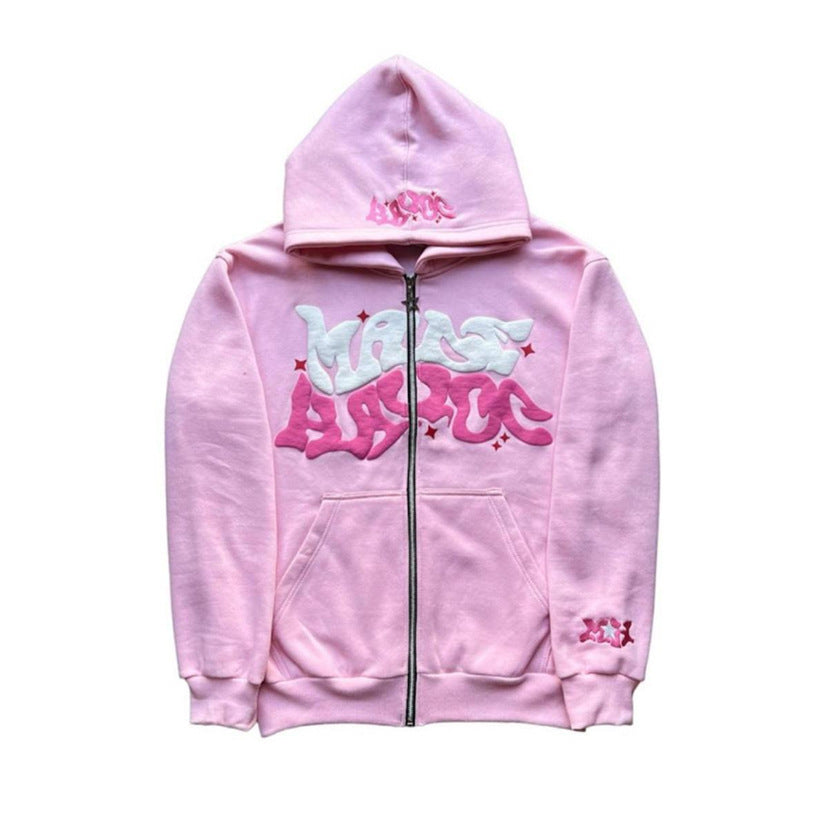 Kvindernes sporty hoodie jakke i urban graffiti stil Skovae
