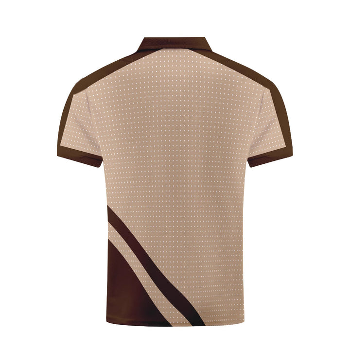 Herre polo t-shirt med moderne prikkemønster og sportslige accenter Stilla