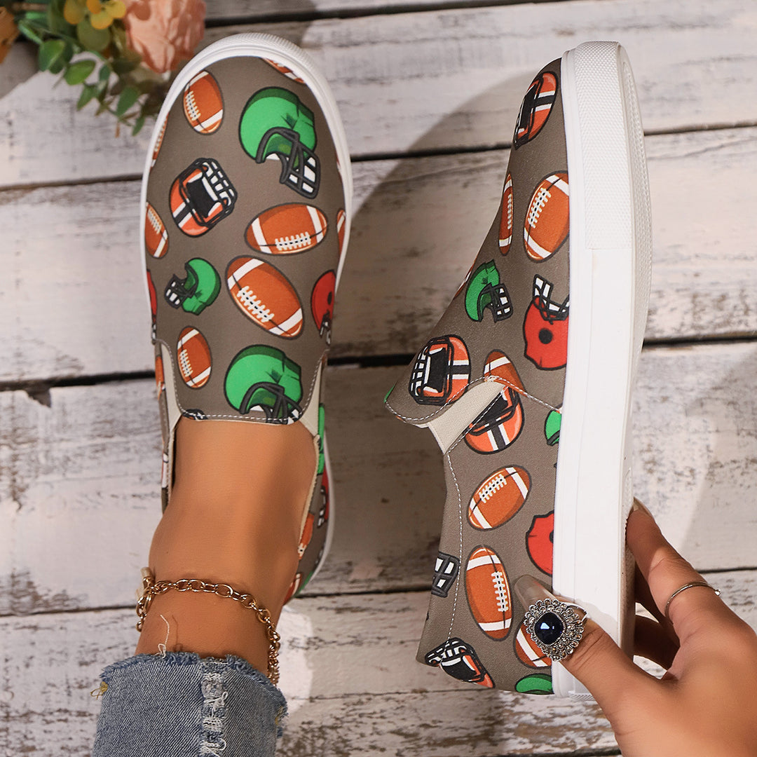Dame Fritids-sneakers med sporty motiv Stilla