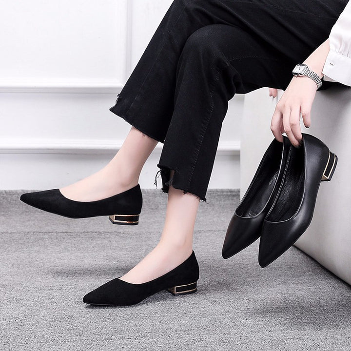 Dame elegante pumps med komfortabel blokhæl Stilla