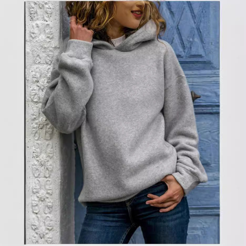 Dame hætte sweatshirt lavet af blød og åndbar bomuld Stilla