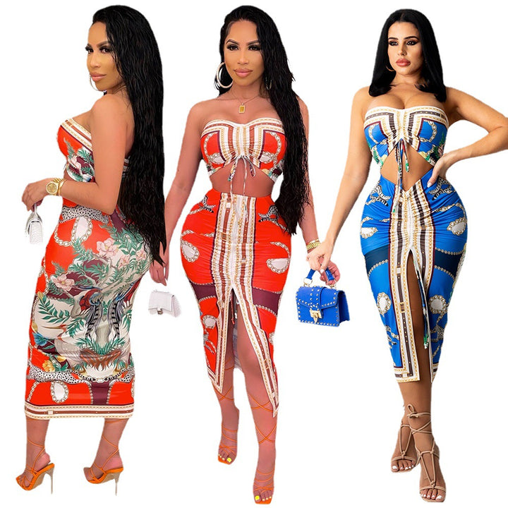 Dame strapless Bodycon kjole sæt Stilla