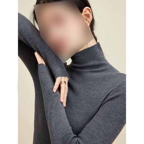 Dame rullekravesweater i fin strikkvalitet Stilla