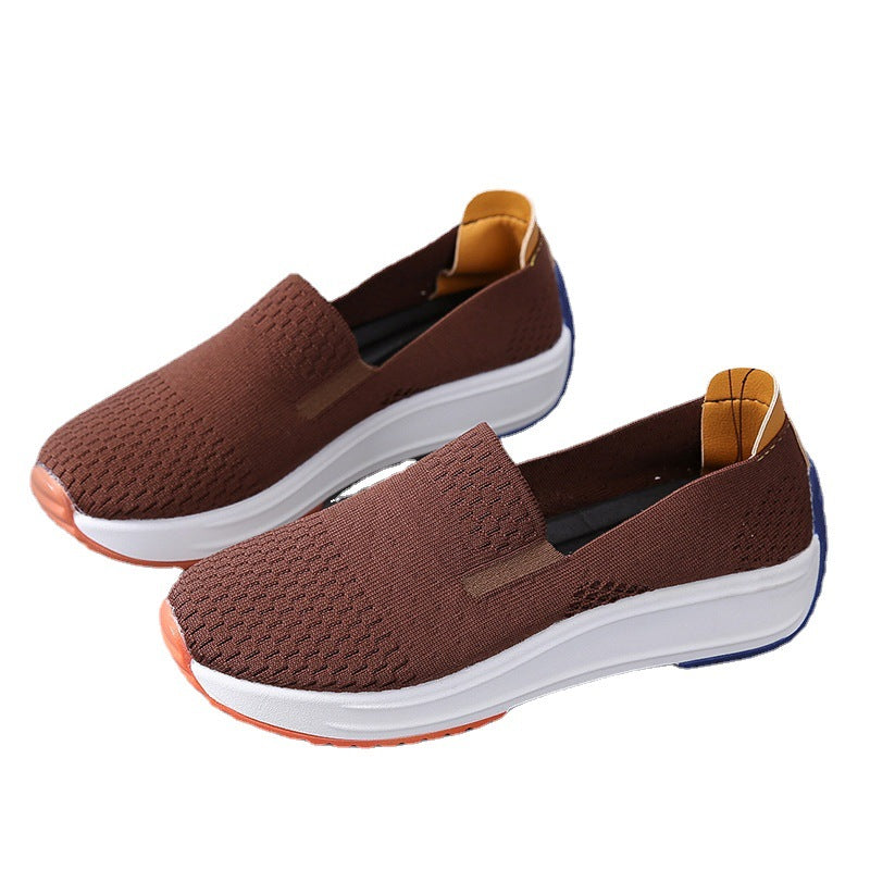 Dame åndbare Slip-On Sneakers med skridsikker sål og fleksibelt strik-overmateriale Stilla